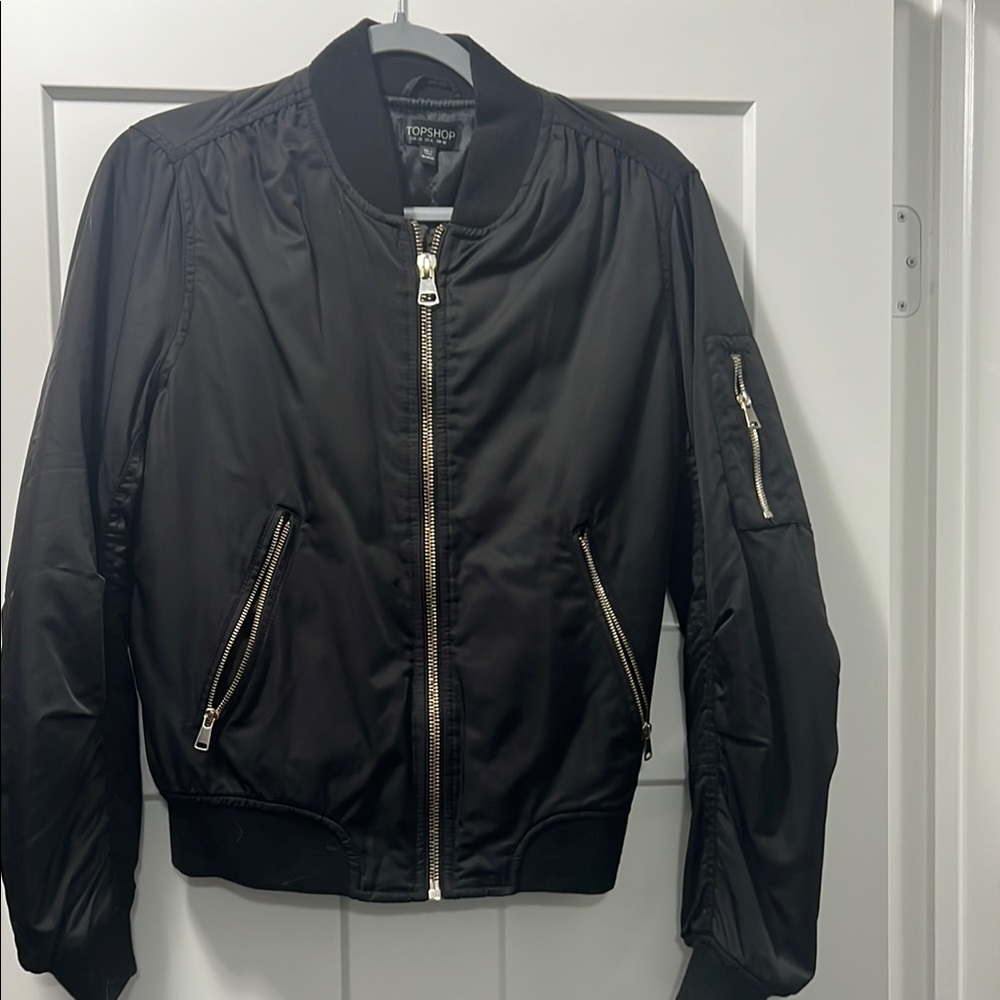 Topshop Black Bomber Jacket